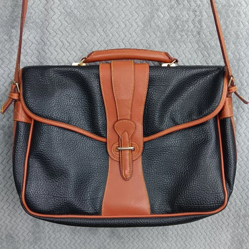 Dooney & Bourke All Weather Leather Pebbled Vintage Briefcase Messenger Bag
